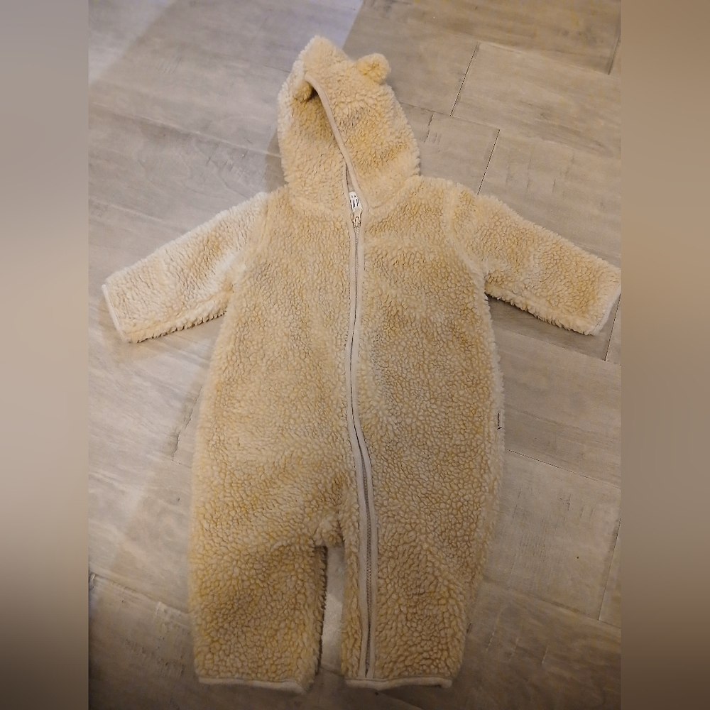 💥💥GAP Beige Fleece Hooded Baby Footie